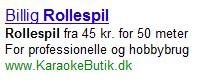 Rollespil sælges åbenbart i metermål nogle steder.